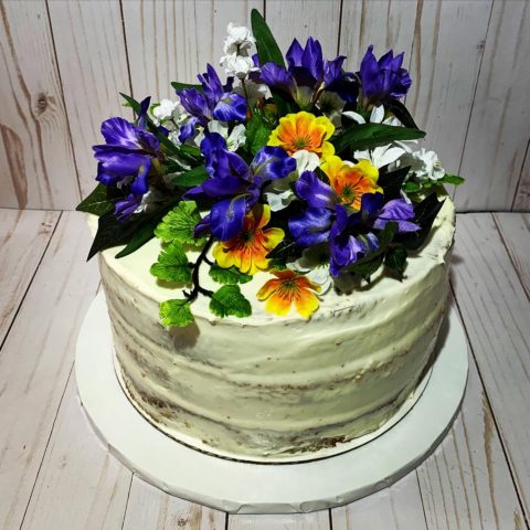 Naked iris flower cake ♥ ♥ ♥ ♥